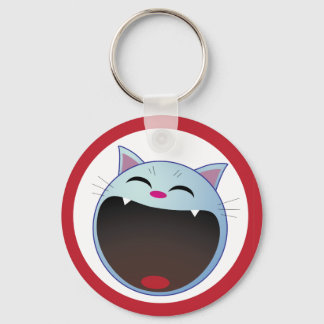 Porte-clés chatte riant