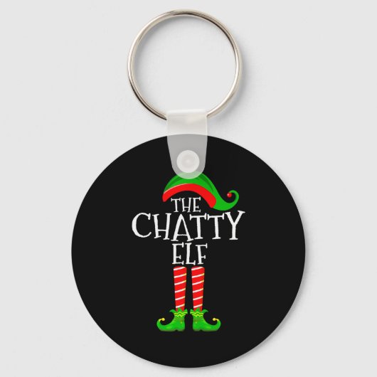 Porte-clés Chatty Elf Funny Matching Family Group Christmas P (Recto)