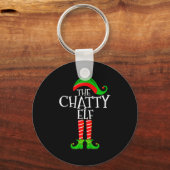 Porte-clés Chatty Elf Funny Matching Family Group Christmas P (Recto)