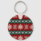 Porte-clés Chaud de Noël moche Rouge et vert (Verso)