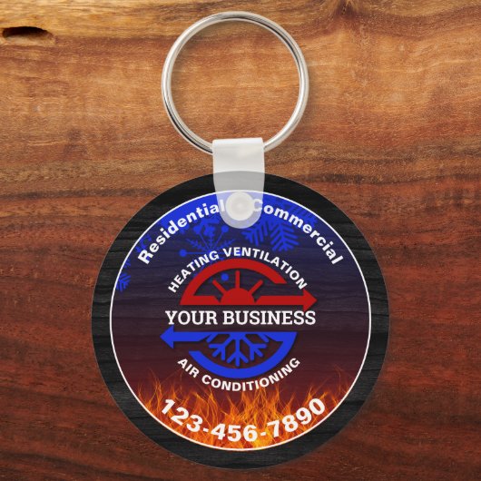 Porte-clés Chauffage et Climatisation HVAC (Verso)