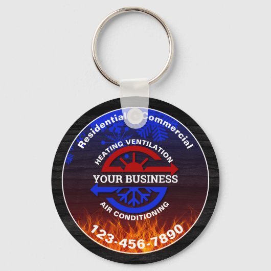 Porte-clés Chauffage et Climatisation HVAC (Verso)
