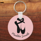 Porte-clés Chaussure à pointe de ballon noir (Recto)