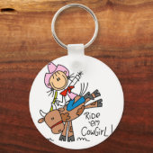 Porte-clés Chaussure Cowgirl Riding Tshirts et cadeaux (Recto)
