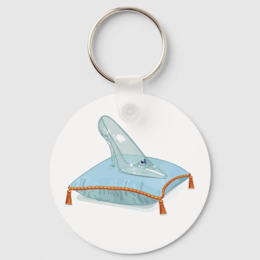 Porte-clés Chaussure En Verre Sur Un Coussin (Recto)