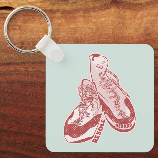 Porte-clés Chaussure escalade de roche (Recto)