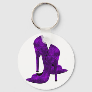 Porte-clés Chaussures à talon élevé violet