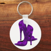 Porte-clés Chaussures à talons hauts violettes (Recto)