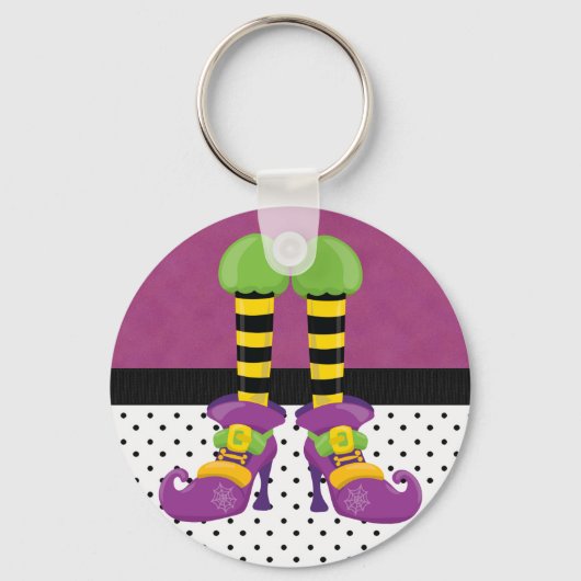 Porte-clés Chaussures rétro Funky Halloween (Recto)