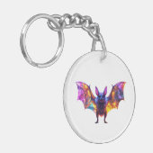 Porte-clés Chauve-souris colorée d'Halloween (Devant gauche)