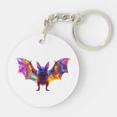 Porte-clés Chauve-souris colorée d'Halloween (Dos)
