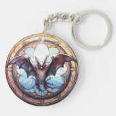 Porte-clés Chauve-souris Éffrayante en verre doux (Dos)