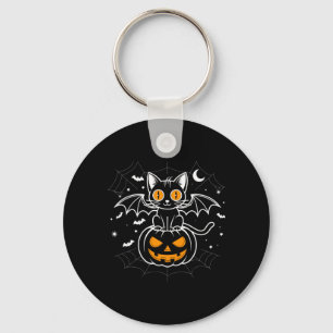 Porte-clés Chauve-souris Halloween _ Chat noir Chauve-souris