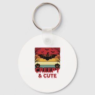 Porte-clés Chauve-souris vintage effrayante et mignonne d'Hal