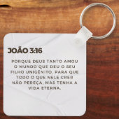 Porte-clés Chaveiro personalizado Ele Vive (frente e verso) (Verso)