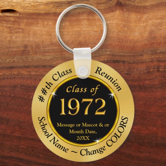 Porte-clés Cheap, Class of 1972 Reunion, Black Gold Souvenirs (Verso)