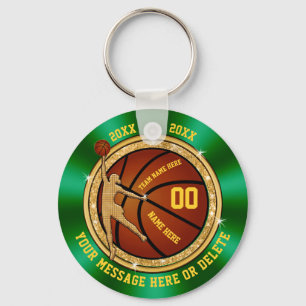 Porte-clés Cheap Green and Gold Basketball Gifts for Girls