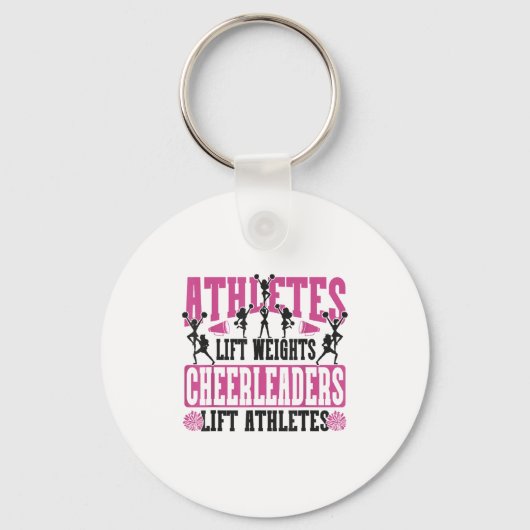Porte-clés Cheer Cheerleading Athletes Lift Weights Cheerlead (Recto)