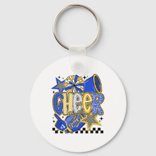Porte-clés Cheer Footll Cheerleading Cheerleader Bleu Femmes