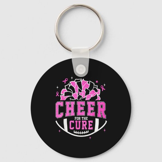 Porte-clés Cheer For The Breast Cancer Awareness Cheerleader (Recto)