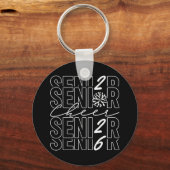 Porte-clés Cheer Senior 2026 Metal Circle Keychain (Recto)