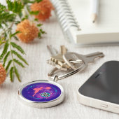 Porte-clés Cheerleading Happy Birthday Galaxy Personalized (Côté)