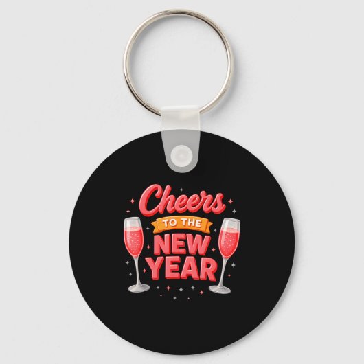 Porte-clés Cheers To The New Year 2026 Champagne New Years Ev (Recto)
