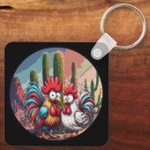Porte-clés "Cheesy Chicken Desert Adventure" Aluminum  (Verso)