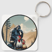 Porte-clés "Cheesy Chicken Meets Bigfoot Mountain" Keychain (Dos)