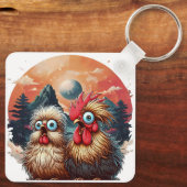 Porte-clés "Cheesy Chicken Mountain" Aluminum Keychain (Verso)