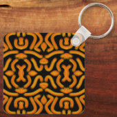 Porte-clés Cheesy Noodle Doodle Art Mirrored Image Pattern (Verso)