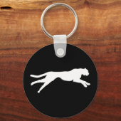 Porte-clés Cheetah d'art graphique blanc (Recto)