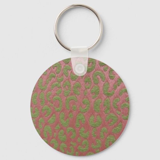 Porte-clés Cheetah en rose et vert (Recto)
