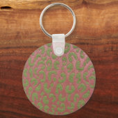 Porte-clés Cheetah en rose et vert (Recto)