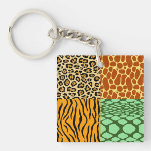 Porte-clés Cheetah, Giraffe, Tigre et Serpent