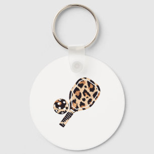 Porte-clés Cheetah Leopard Pickleball Paddleball Sport Maman