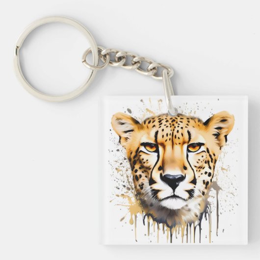 Porte-clés Cheetah Portrait (Devant)