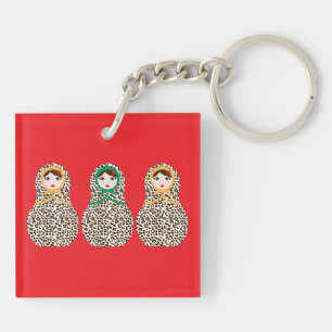 Porte-clés Cheetah Print Matryoshka Porte - clé