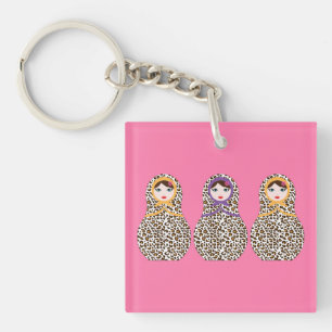 Porte-clés Cheetah Print Matryoshka Porte - clé