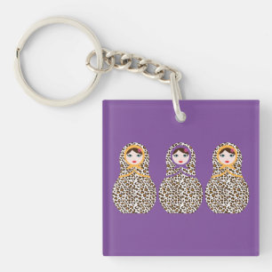Porte-clés Cheetah Print Matryoshka Porte - clé