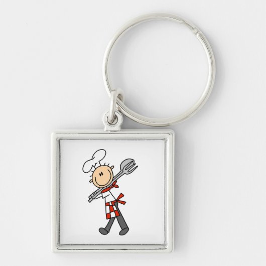 Porte-clés Chef avec pince à salade (Devant)