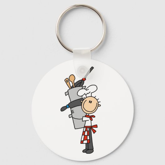 Porte-clés Chef avec pots et pots (Recto)