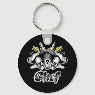 Porte-clés Chef Crâne et outils du commerce