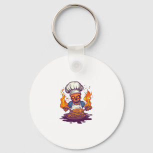 Porte-clés Chef crâne Madness � Drôle Cuisine Squelette
