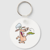 Porte-clés Chef De Cochon Avec Nourriture (Recto)