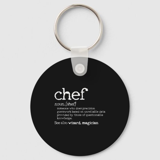 Porte-clés Chef Definition - Funny Dictionary Cooking Gift Ta (Recto)