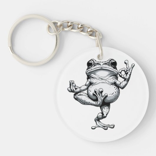 Porte-clés Chef-d'œuvre de Grenouille Zen (Devant)