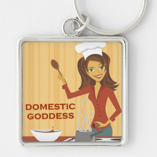 Porte-clés Chef domestique de femme au foyer de déesse