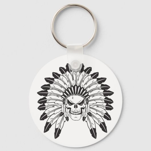 Porte-clés Chef du crâne indien (Recto)