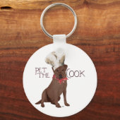 Porte-clés Chef Labrador Retriever Chocolat (Recto)